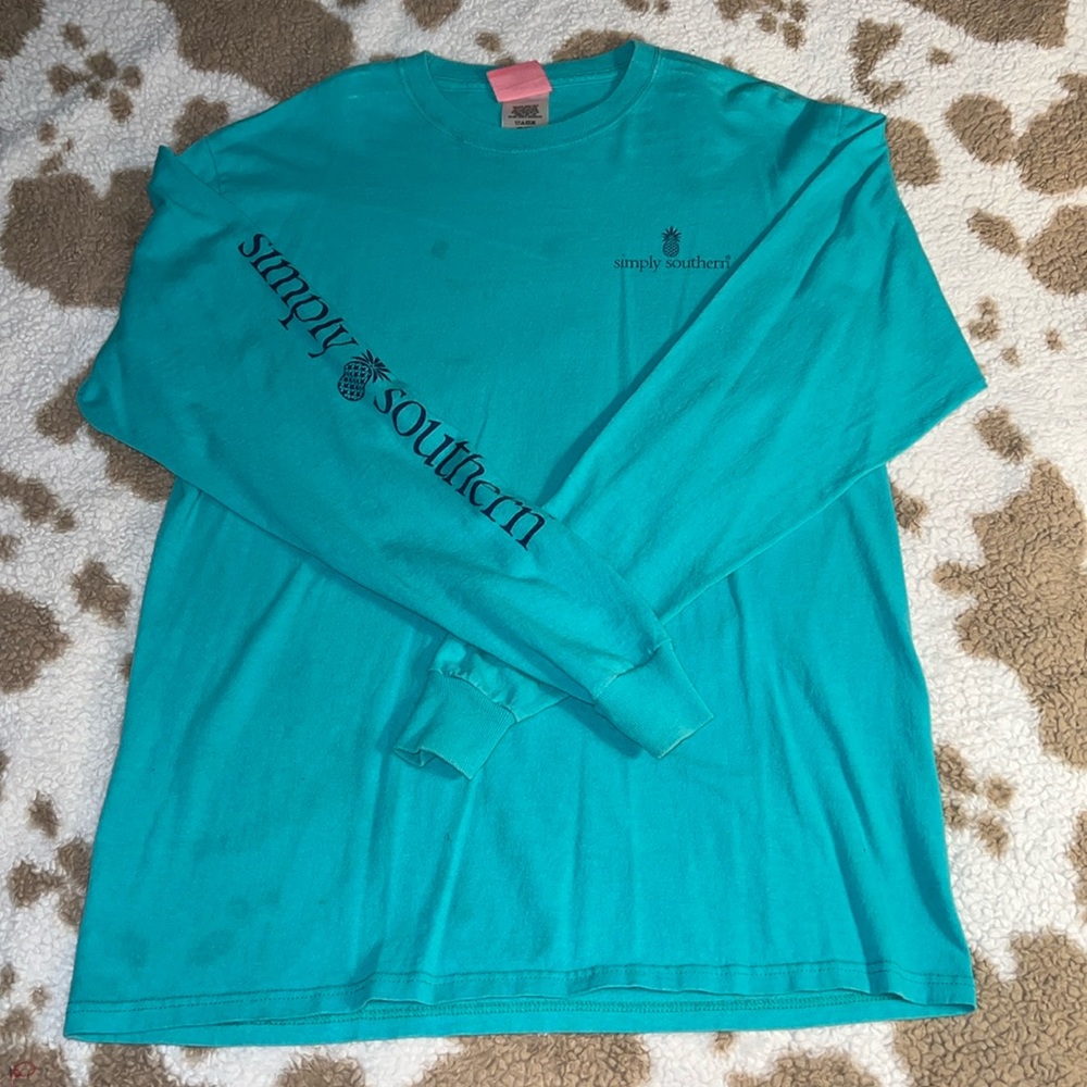 Blue, simply southern be the reason someone smiles today, tee-shirt, size medium